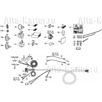 Штатная электрика фаркопа Westfalia (полный комплект) 13-полюсная Volkswagen Multivan T5 (только для а/м с подготовкой) 2012-2015. Артикул 321652300113