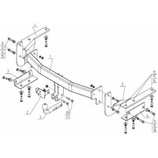 Фаркоп AvtoS для Toyota Highlander III 2014-2020. Артикул TY 45