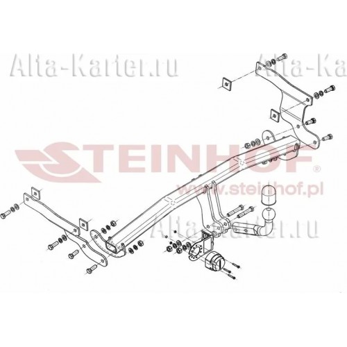 Фаркоп Steinhof для Mazda 3 III BM хэтчбек 5-дв. 2013-2018. Артикул M-038
