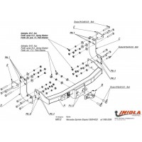 Фаркоп Imiola для Mercedes-Benz Sprinter Classic W909 (Россия) (с подножкой, кол. база 3,55/4,025м) 2013-2020. Фланцевое крепление. Артикул M.012