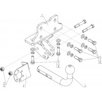 Фаркоп AvtoS для Toyota Land Cruiser 150 Prado 2009-2020. Артикул TY 42