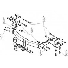 Фаркоп Мотодор для Kia Sorento III Prime 2015-2020. Артикул 91006-A