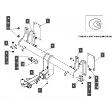 Фаркоп Baltex для BMW X5 G05 2018-2020. Быстросъемный крюк. Артикул 3907732