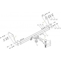 Фаркоп Bizon для Great Wall Wingle 3 2008-2011. Быстросъемный крюк. Артикул FA 0646-E