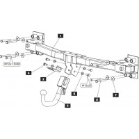 Фаркоп Baltex для Volkswagen Touareg I 2002-2010. Быстросъемный крюк. Артикул 26.1886.32